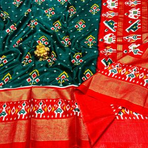 Dola Silk Saree With Patola Print