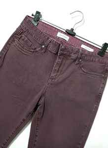 Burgundy Denim Jeans