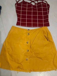 Mini Skirt With Crop Top