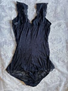 Black Lace Shaping Bodysuit