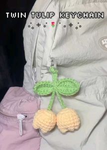 Twin Tulip Keychain