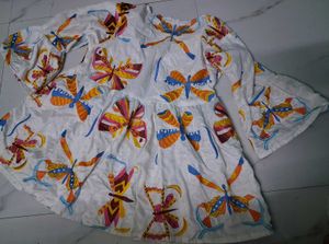 Butterfly Embroidery Top