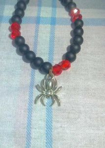 Spider Charm Beaded Bracelet