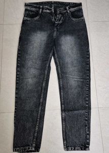 korean style black wash denim jeans