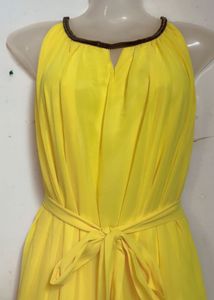 Yellow Halter Maxi Dress
