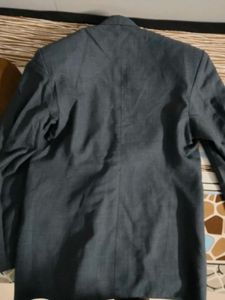 Grey Double-Breasted Blazer