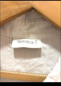 White Button-Down Top