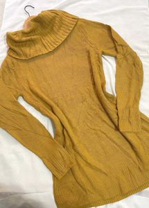 B2G2 🎁OG H&amp;M Mustard Cowl Neck Dress C