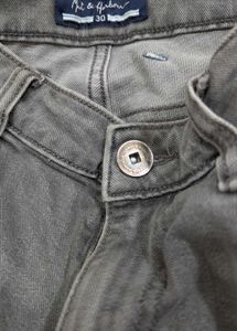 Gray Wash Denim Jeans