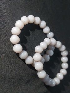 White Beaded Bracelet Set