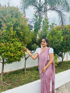 Gorgeous onion pink saree 💗🎀