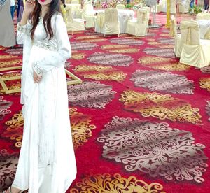 White Satin Pakistani Gown 1pc