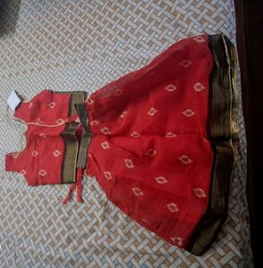 Girls Red Ethnic Set