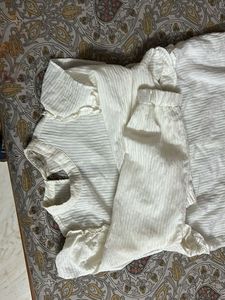 White Ruffle Top