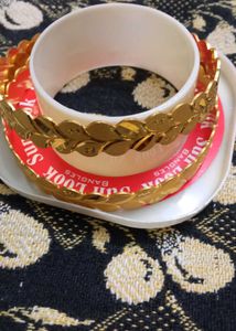 Elegant Gold-Plated Bangles