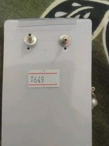 Green Stone Pearl Drop Earrings