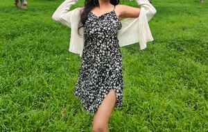 Oomph! floral black and white dress