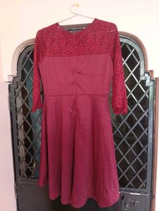 Burgundy Lace Dress