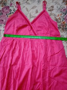 Sleeveless Pink Cotton Dress