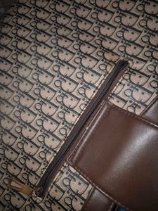 Dior-style patterned tote bag