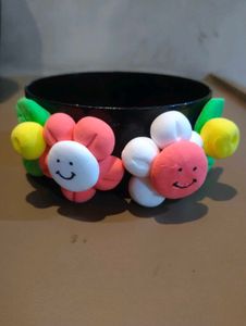 Cute Smiley Flower Desk Organizer or trinket tray