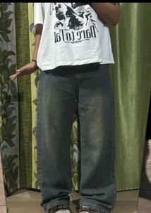 vintage Wide Leg Denim Jeans