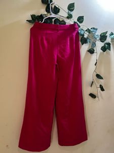 Magenta Wide Leg Pants