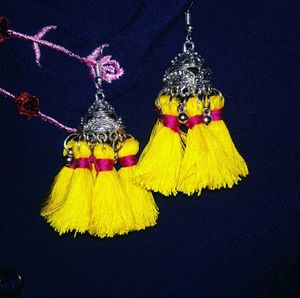 Handmade Oxidised Jhumka New Without Tag