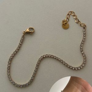 Quinn Slim Tennis Bracelet Adjustable