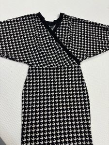 Black and white bodycon dress