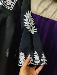 Black Embroidered Kurta