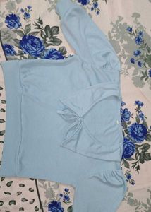 Blue Women Crop Top