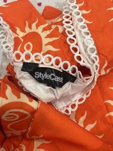 Orange Sun Print Coord Set