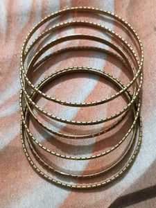 Gold Tone Bangle Set