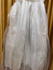 Girls&#39; White Sleeveless Party Dress+Green jack