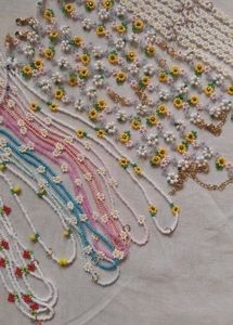 Daisy Flower Necklace &amp; Bracelet