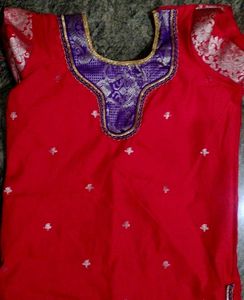 Red Stiched Kurti