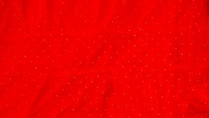 Red Sheer Polka Dot Top