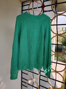 Turquoise Cable Knit Sweater (New)