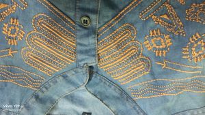 Embroidered Denim Shirt