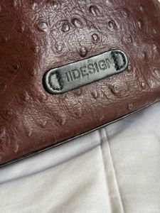 Pure Leather Hidesign Brown &amp; Black Sling Bag