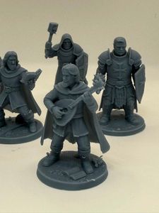 collection of seven hero miniatures,