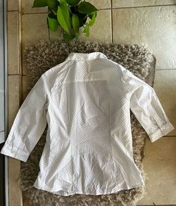 ALLEN SOLLY -  Smart white Formal Shirt With Dots