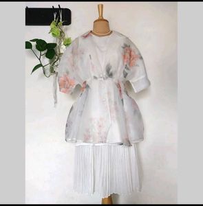 Premium Floral Organza Dresses (2-piece)
