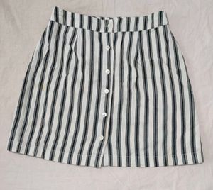 Striped A-Line Mini Skirt