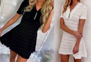 Chic White Knit Dress