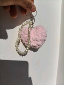 Pink Heart Keychain