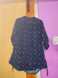 Navy Blue Short Kurta