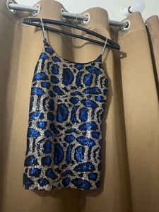 Sparkly Blue Tank Top