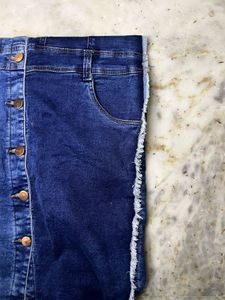 Denim Dress - Two-Tone Design